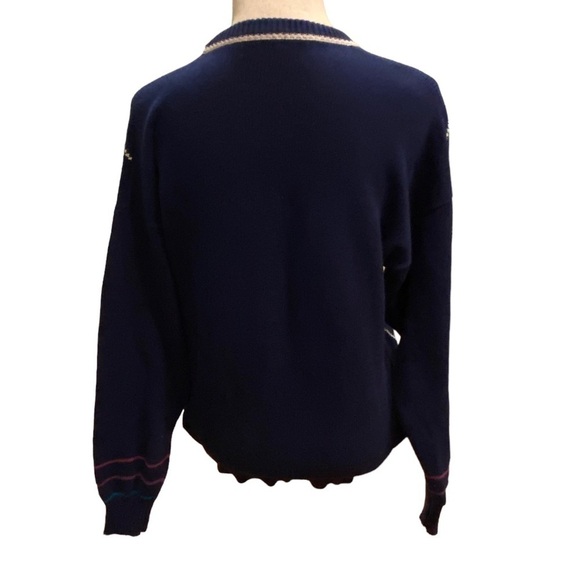 SMITH'S OF BERMUDA ARGYLE VINTAGE LONG SLEEVE COTTON SWEATER SIZE  42/Medium - Picture 5 of 12